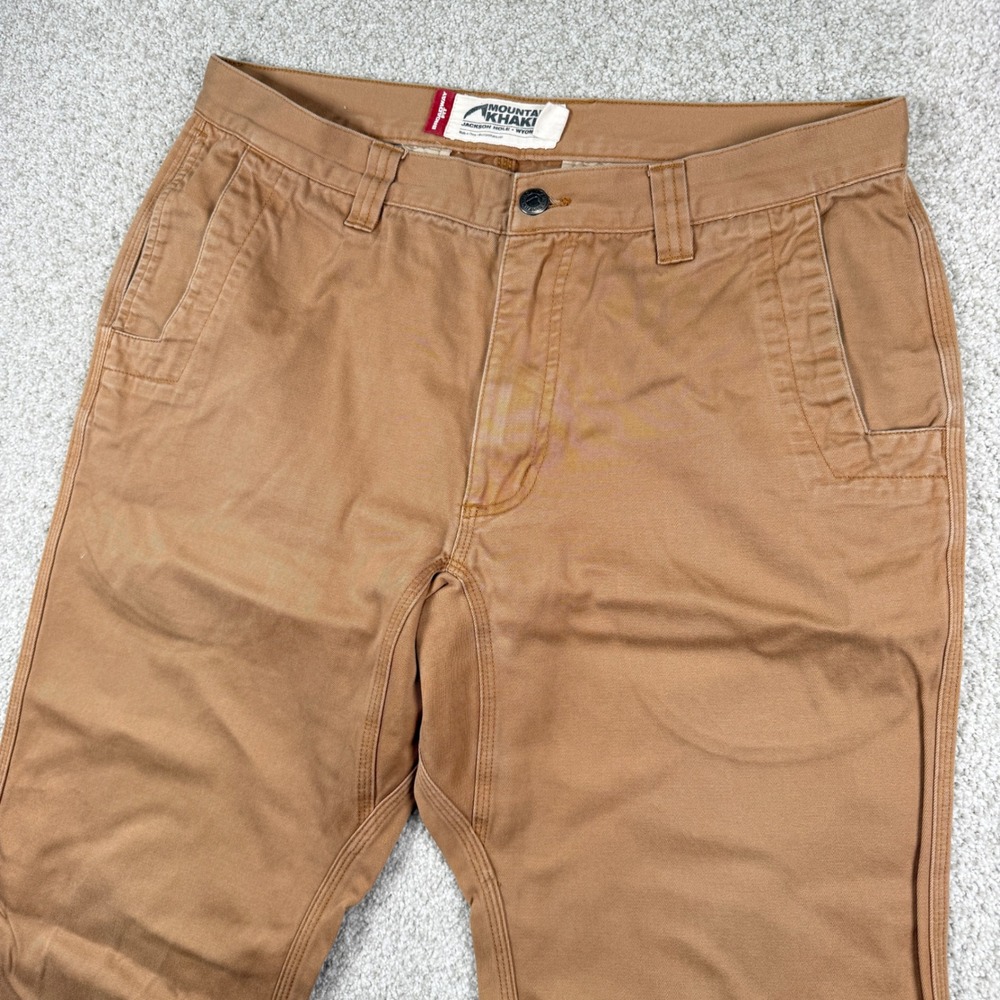 Mountain Khakis Broadway Fit Pants Mens 35x34 Brown Cotton Canvas Outdoor Chino